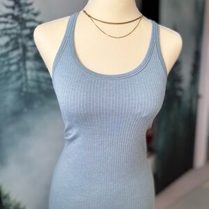 Lululemon Athletica Light Blue Ribbed Tank